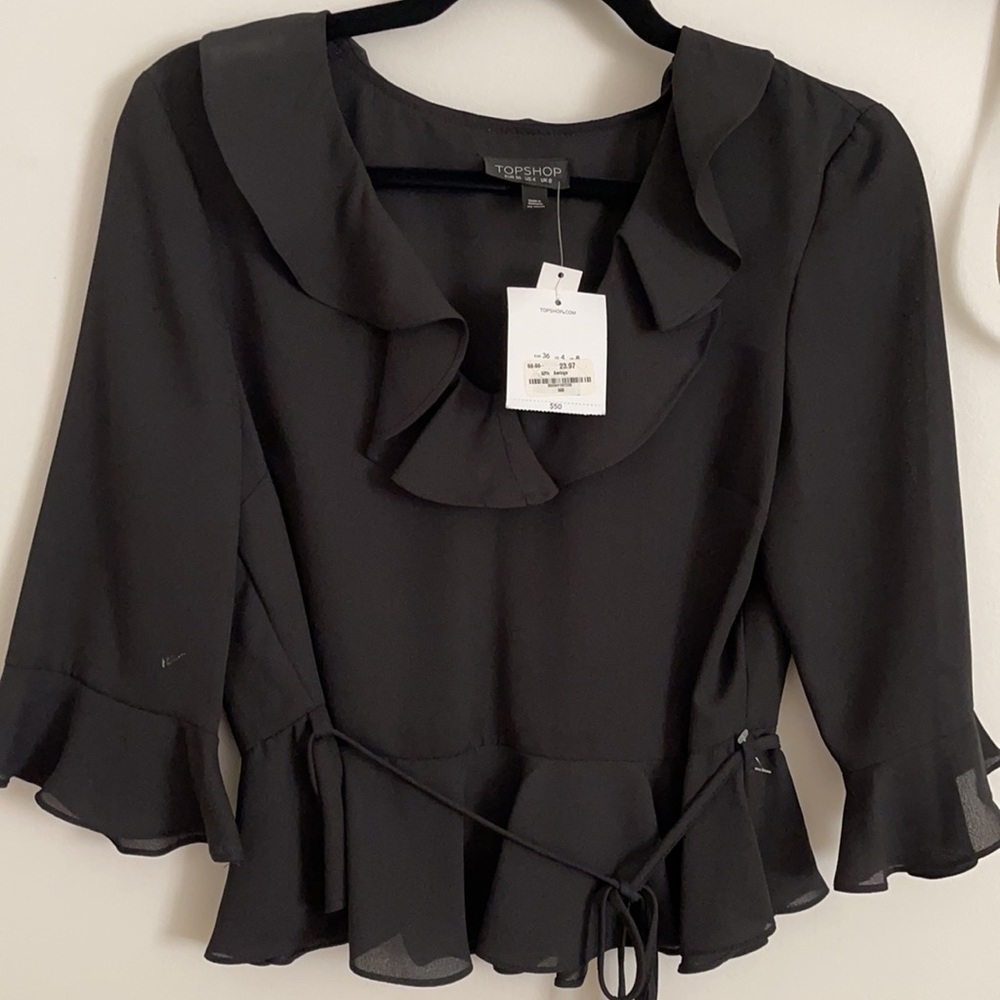 Topshop Cropped Flowy Top